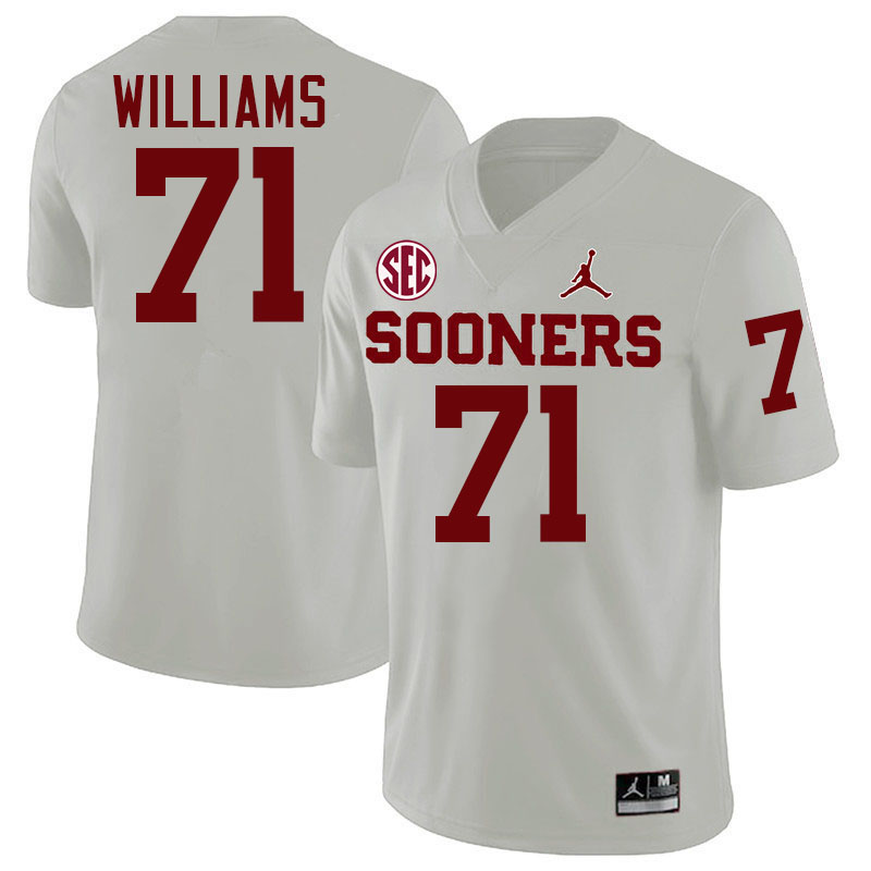 Oklahoma Sooners #71 Trent Williams College Football Jerseys,Uniforms-White